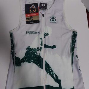 NWT Pactimo Cycling Jersey Sleeveless Tank Top Women Zip Up Size Small Arbonne